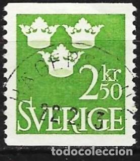 Sellos: Suecia 1961 - Mi 475 - YT 478 - Tres coronas