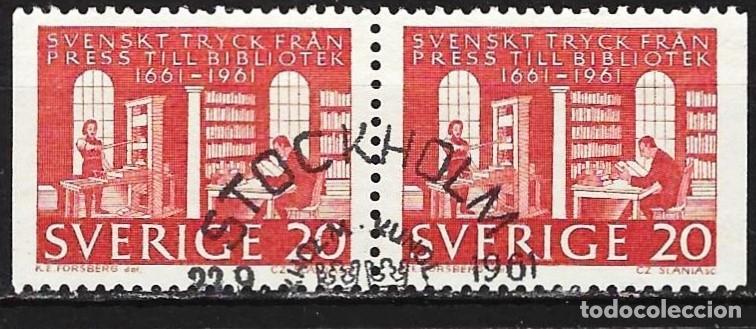 Sellos: Suecia 1961 - Mi 476 Dl/Dr - YT 486b - Biblioteca