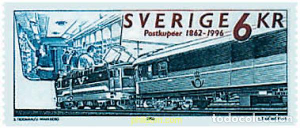 Sellos: 58976 MNH SUECIA 1996 VAGONES POSTALES