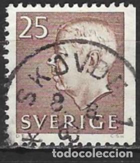 Sellos: Suecia 1961 - Mi 478 Dr - YT 463a - Rey Gustavo VI Adolphe
