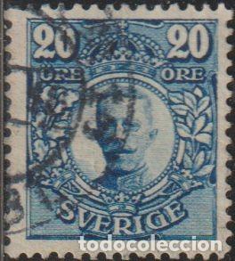 Sellos: Suecia 1911 Scott 83 Sello &ordm; Rey Gustav V Michel 74 Yvert 67 Sweden Stamp Timbre Su&egrave;de Briefmarke
