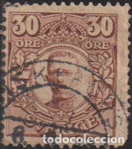Sellos: Suecia 1911 Scott 86 Sello &ordm; Rey Gustav V Michel 77 Yvert 70 Sweden Stamp Timbre Su&egrave;de Briefmarke