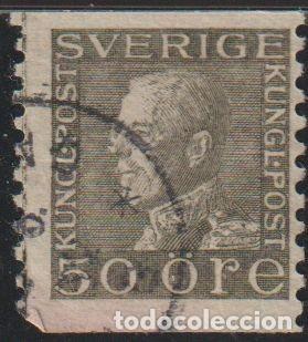 Sellos: Suecia 1921 Scott 185 Sello &ordm; Rey Gustav V Michel 190I WB Yvert 216 Sweden Stamp Timbre Su&egrave;de