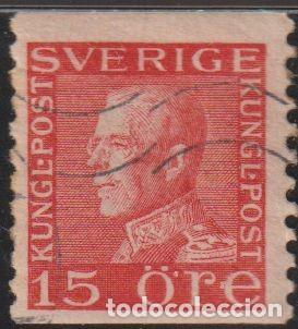 Sellos: Suecia 1925 Scott 168 Sello &ordm; Rey Gustav V Michel 179I IWA Yvert 168 Sweden Stamp Timbre Su&egrave;de