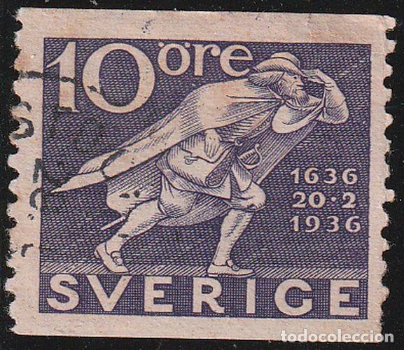 Sellos: Suecia 1936 Scott 252 Sello &ordm; Servicio Postal Cartero Michel 228A Yvert 236 Sweden Stamp Timbre