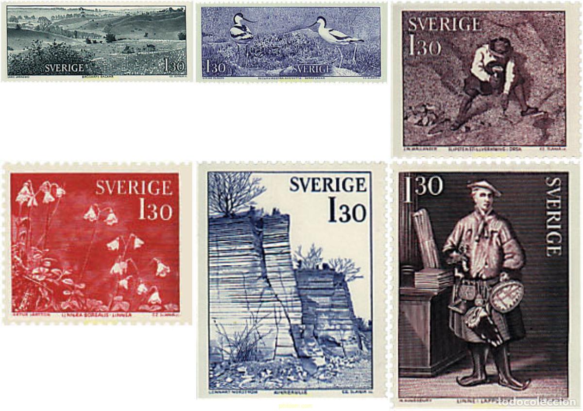 Sellos: 93671 MNH SUECIA 1978 BICENTENARIO DE LA MUERTE DE CARL VON LINNE