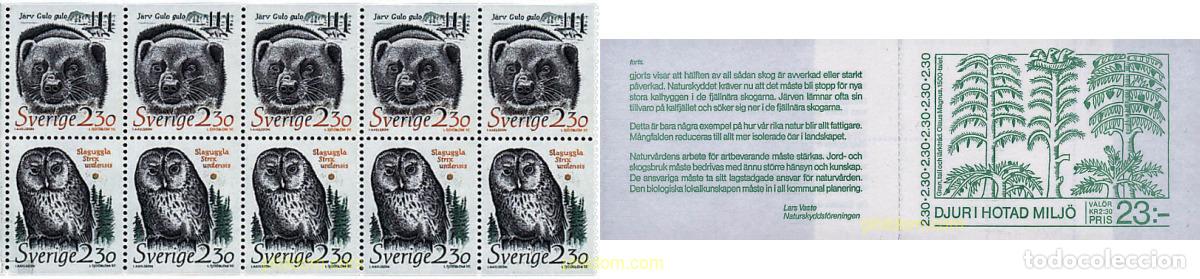 Sellos: 3149 MNH SUECIA 1989 FAUNA EN PELIGRO DE EXTINCION