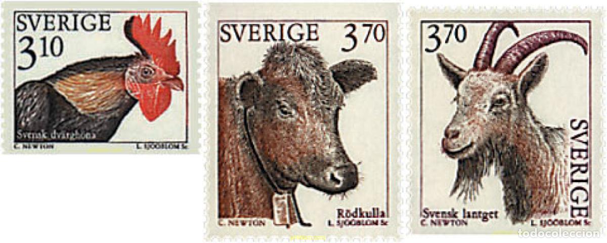 Sellos: 32892 MNH SUECIA 1995 ANIMALES DE CORRAL