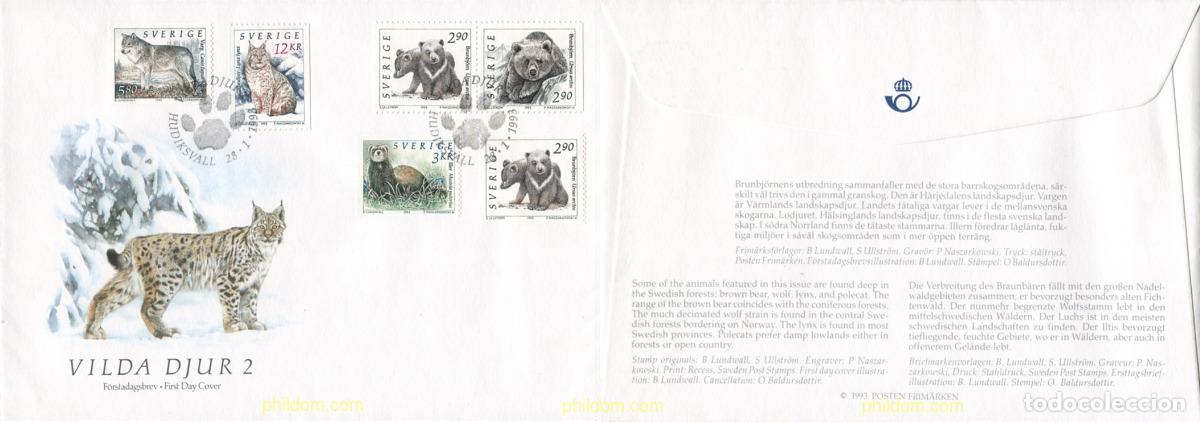 Sellos: 401552 MNH SUECIA 1993 FAUNA SALVAJE