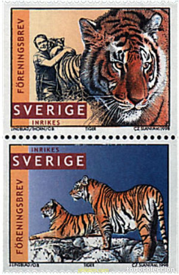 Sellos: 282110 MNH SUECIA 1998 LOS TIGRES DEL FOTOGRAFO JAN LINDBLAD