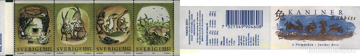 Sellos: 2985 MNH SUECIA 1999 CONEJOS DEL LIBRO PARA NI&Ntilde;OS DE ULF NILSSON