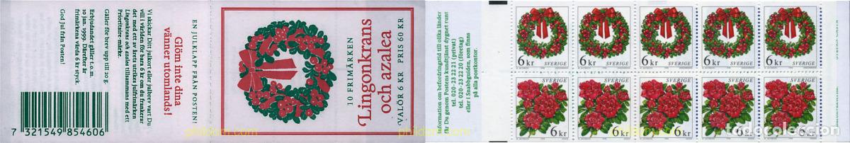 Sellos: 1494 MNH SUECIA 1998 NAVIDAD. FLORES