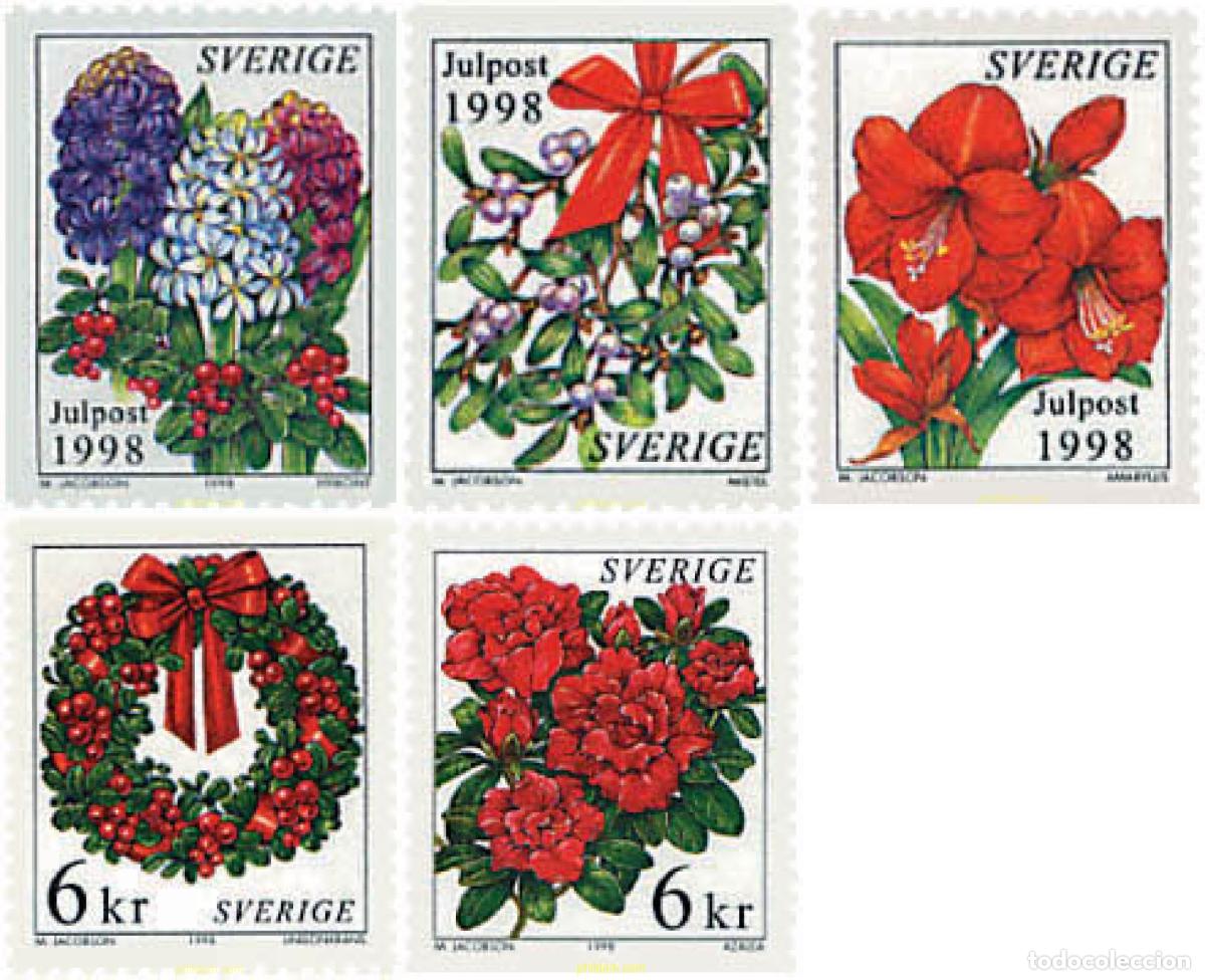 Sellos: 93690 MNH SUECIA 1998 NAVIDAD. FLORES