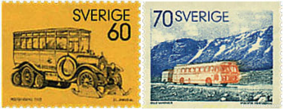 Sellos: 40911 MNH SUECIA 1973 VEHICULOS POSTALES