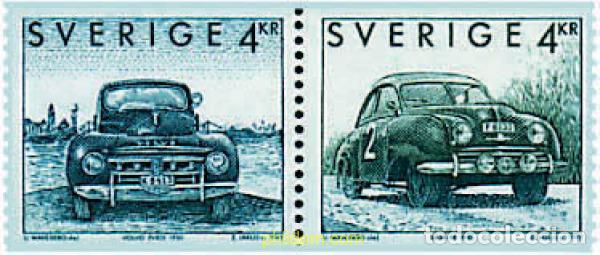 Sellos: 6646 MNH SUECIA 1992 AUTOMOVILES SUECOS