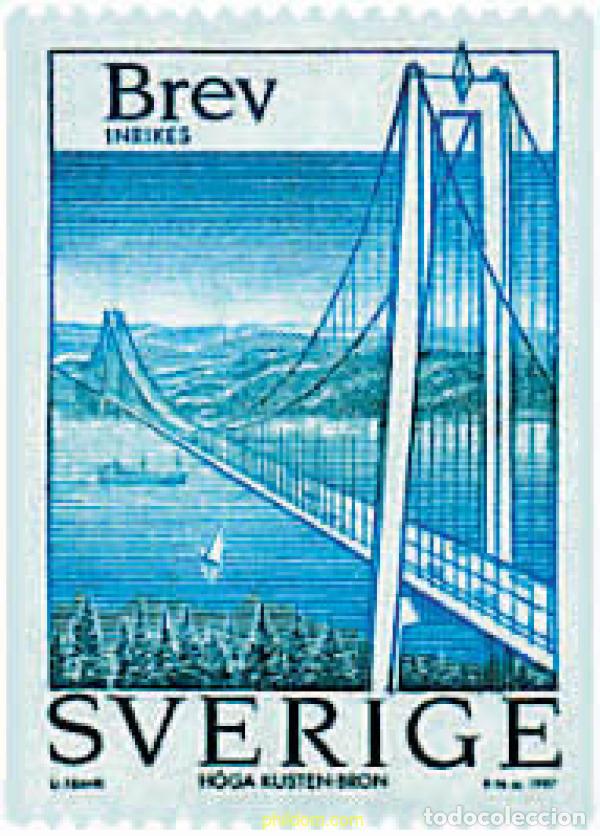 Sellos: 48979 MNH SUECIA 1997 INAUGURACION DEL PUENTE SOBRE EL RIO ANGERMANN