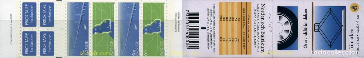 Sellos: 20 MNH SUECIA 2000 INAUGURACION DEL PUENTE ORESUND ENTRE SUECIA Y DINAMARCA