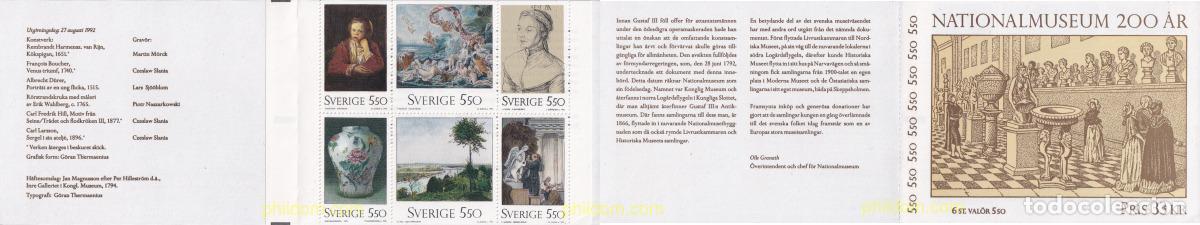 Sellos: 112998 MNH SUECIA 1992 BICENTENARIO DEL MUSEO NACIONAL