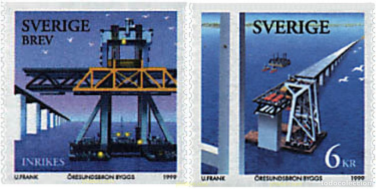 Sellos: 65955 MNH SUECIA 1999 CONSTRUCCION DEL PUENTE SOBRE EL ORESUND