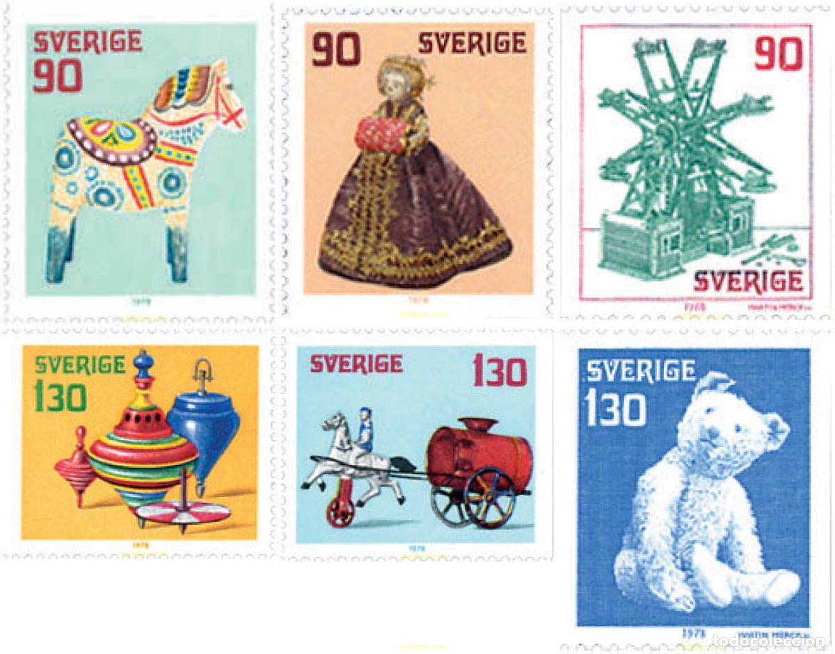 Sellos: 60811 MNH SUECIA 1978 NAVIDAD. JUGUETES