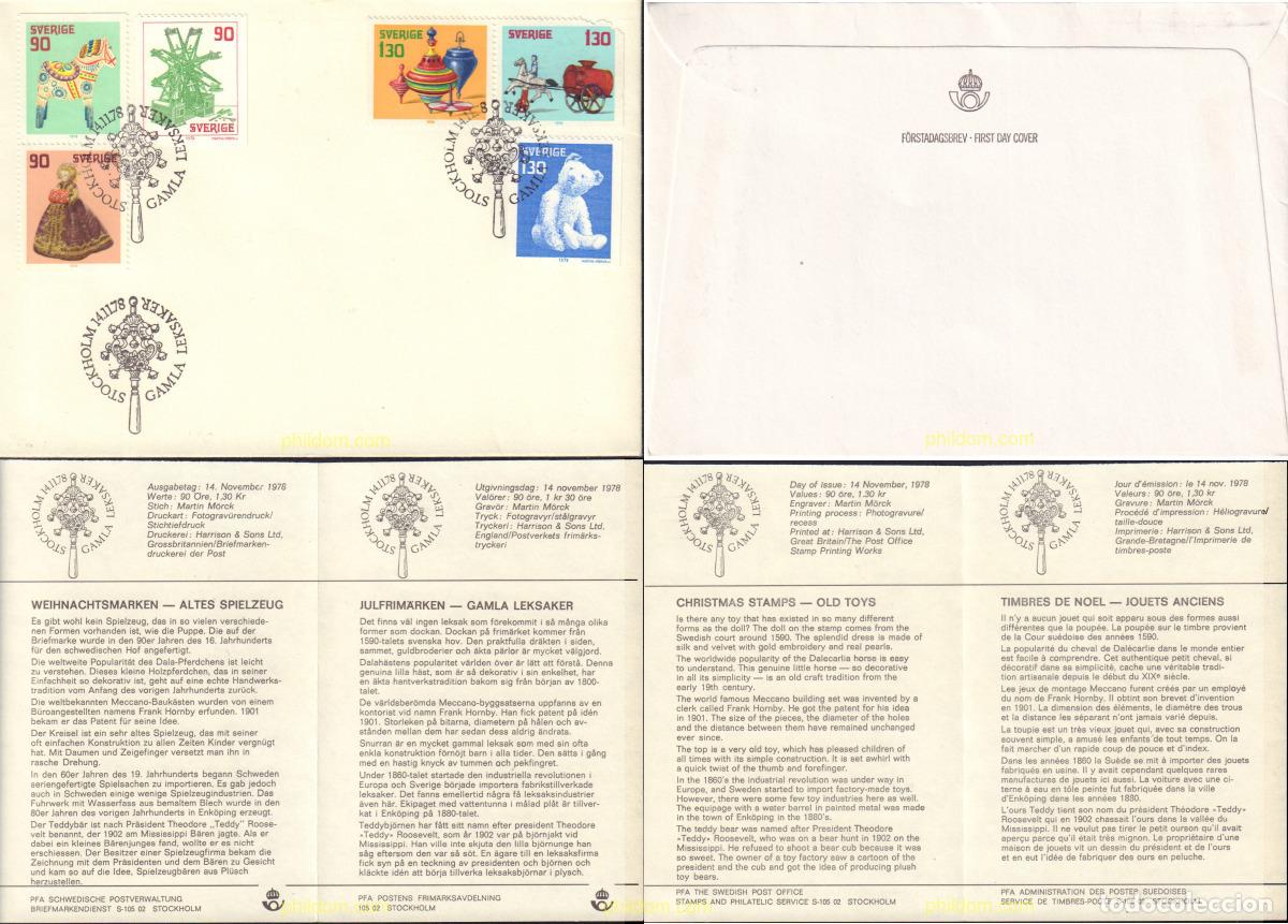 Sellos: 422702 MNH SUECIA 1978 NAVIDAD. JUGUETES