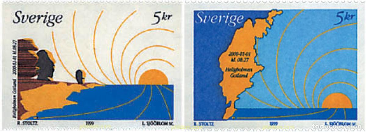 Sellos: 67627 MNH SUECIA 1999 EL AMANECER DEL NUEVO MILENIO
