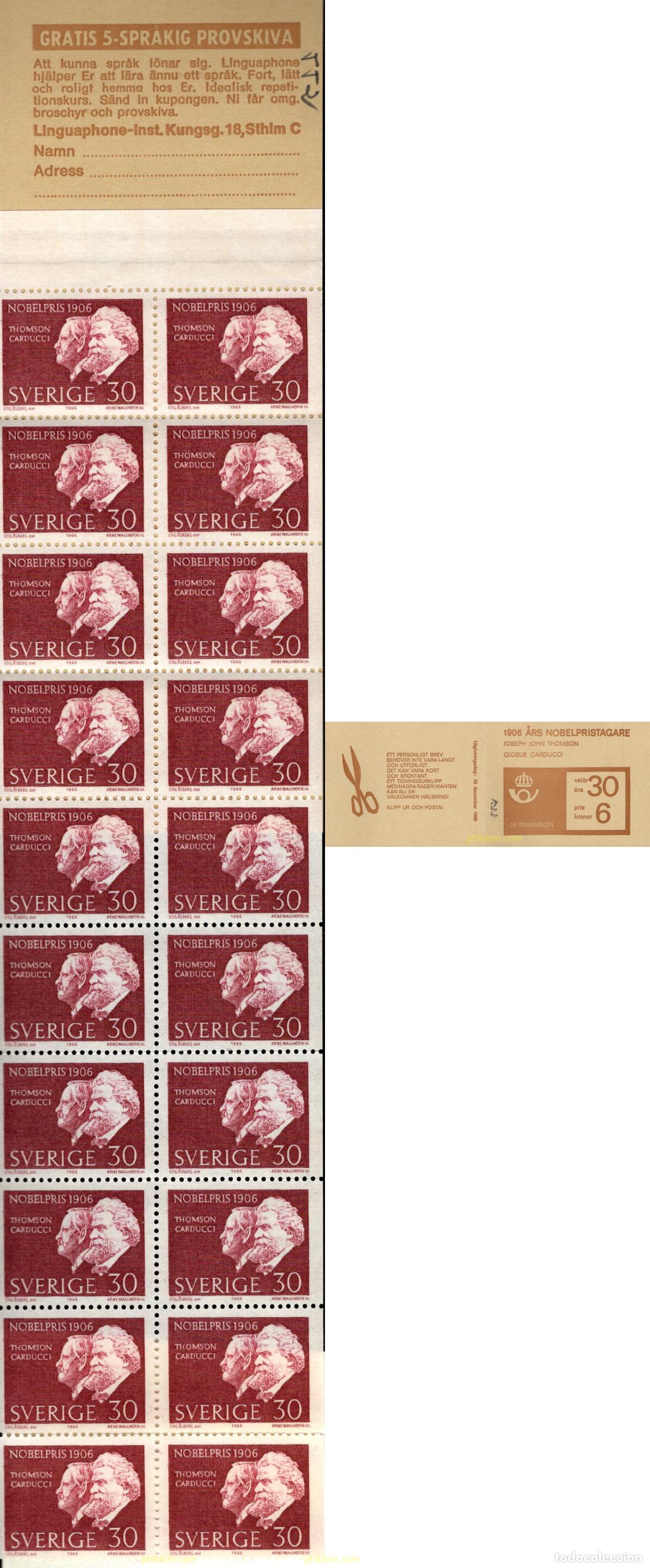 Sellos: 108152 MNH SUECIA 1966 PREMIOS NOBEL
