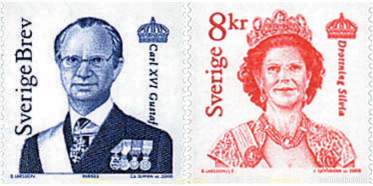 Sellos: 71004 MNH SUECIA 2000 REY CARLOS XVI GUSTAVO Y LA REINA SILVIA
