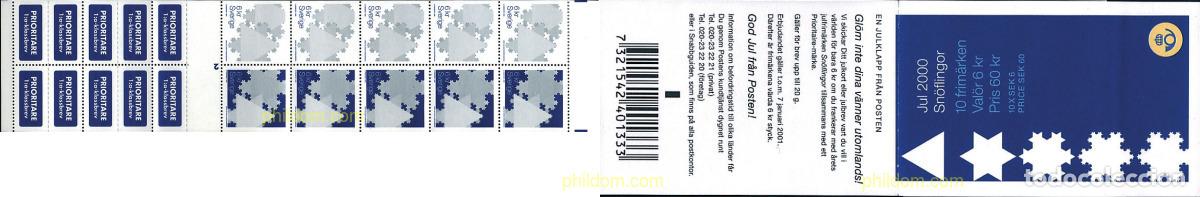 Sellos: 2200 MNH SUECIA 2000 NAVIDAD