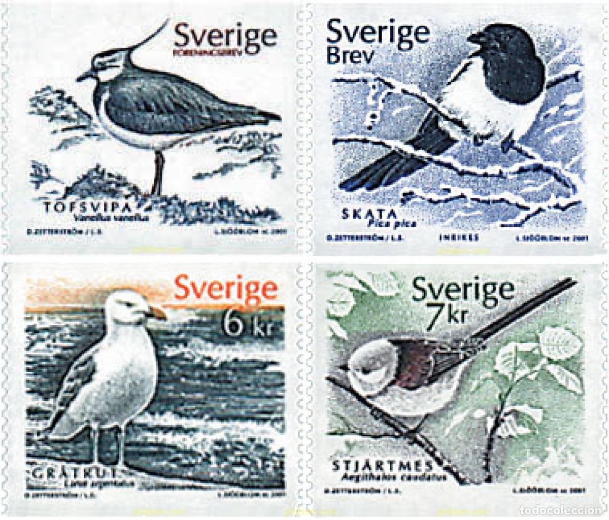 Sellos: 86395 MNH SUECIA 2001 AVES