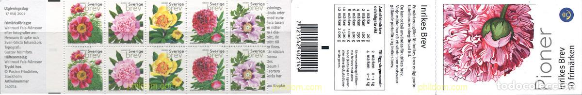 Sellos: 2178 MNH SUECIA 2001 FLORES