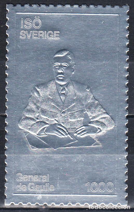 Sellos: SUECIA 1979 STAMP MNH SILVER GENERAL CHARLES DE GAULLE