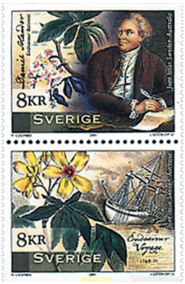 Sellos: 5064 MNH SUECIA 2001 DANIEL SOLANDER