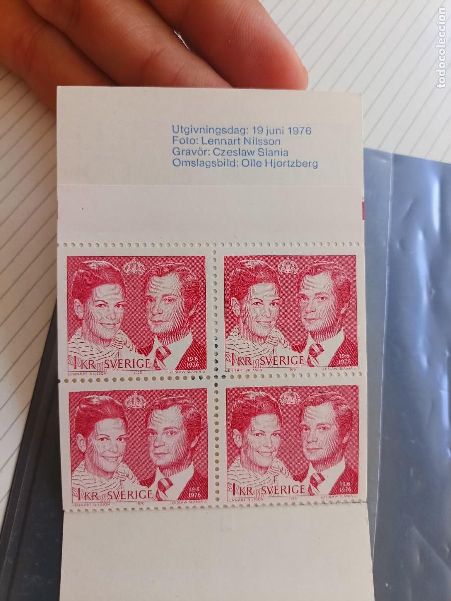Sellos: CARNET NUEVO DE SUECIA 1976 CON 4 VALORES