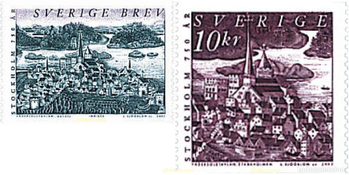 Sellos: 87668 MNH SUECIA 2002 750 ANIVERSARIO DE ESTOCOLMO