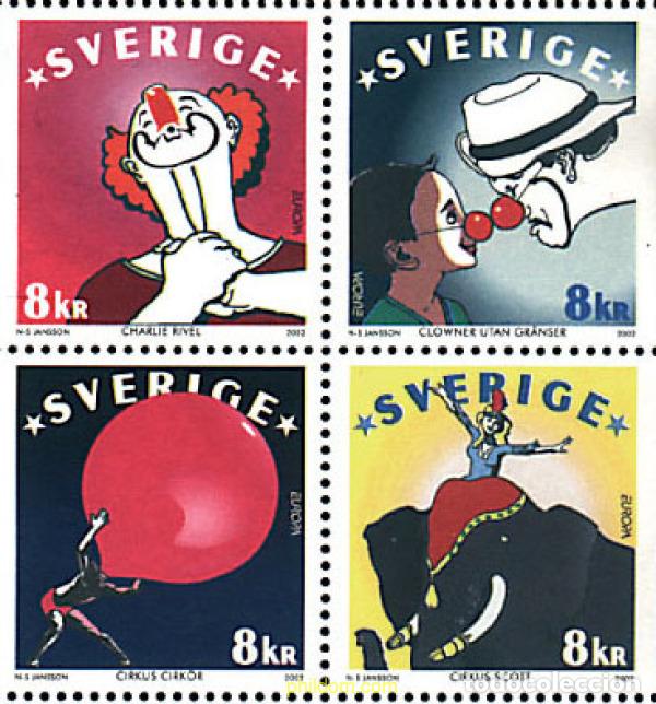 Sellos: 104169 MNH SUECIA 2002 EUROPA CEPT 2002 - EL CIRCO