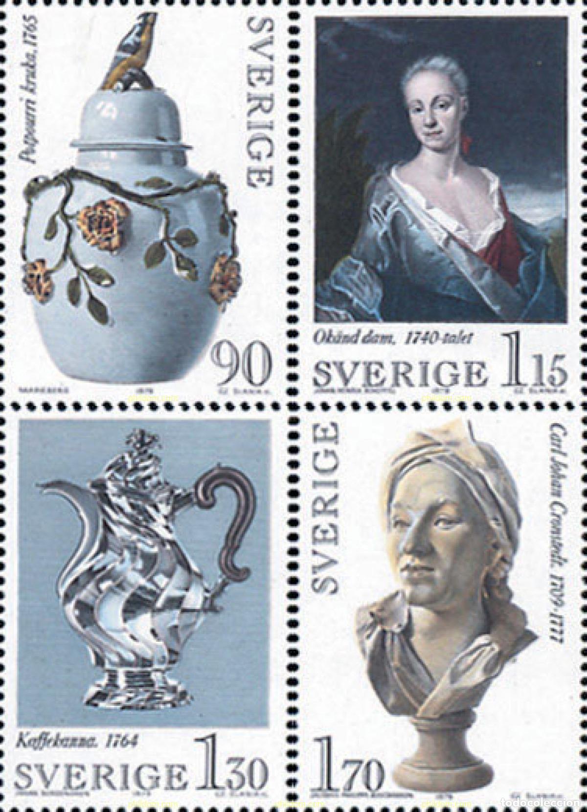 Sellos: 105866 MNH SUECIA 1979 EPOCA ROCOCO SUECA
