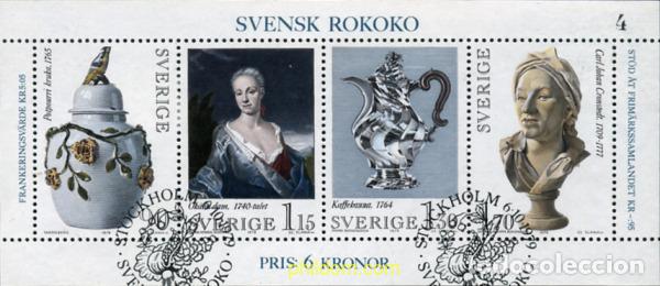 Sellos: 349293 USED SUECIA 1979 EPOCA ROCOCO SUECA