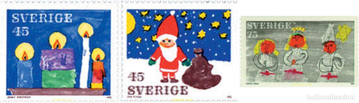 Sellos: 105953 MNH SUECIA 1972 NAVIDAD. DIBUJOS INFANTILES