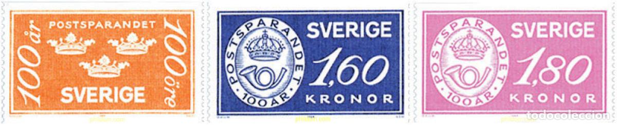 Sellos: 105928 MNH SUECIA 1984 CENTENARIO DE LA CAJA POSTAL DE AHORROS