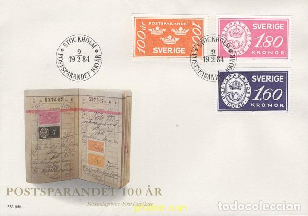 Sellos: 435490 MNH SUECIA 1984 CENTENARIO DE LA CAJA POSTAL DE AHORROS