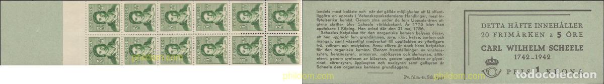 Sellos: 363460 MNH SUECIA 1942 200 ANIVERSARIO DEL NACIMIENTO DE CARL WILHEM VON SCHEELE