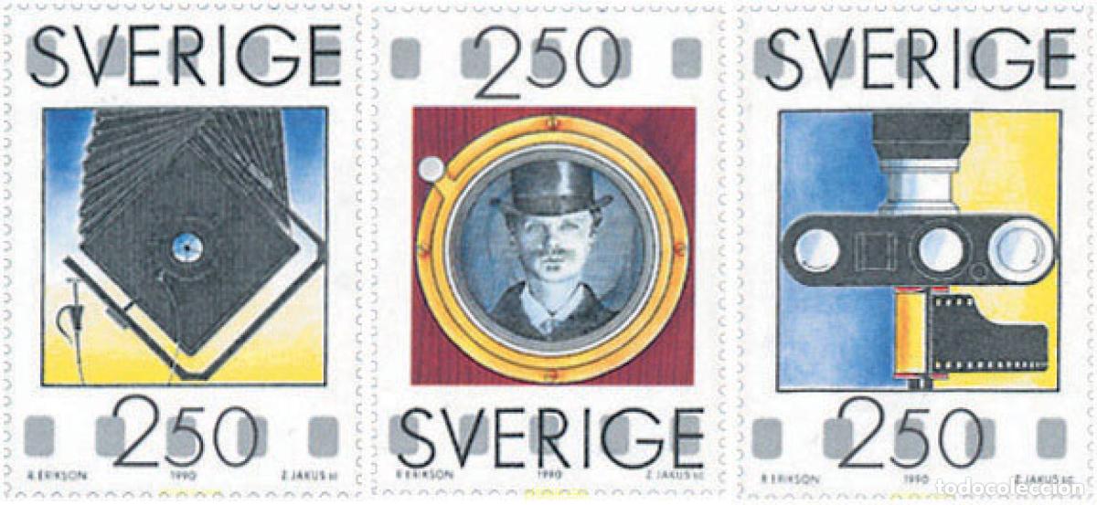 Sellos: 105903 MNH SUECIA 1990 150 ANIVERSARIO DE LA FOTOGRAFIA