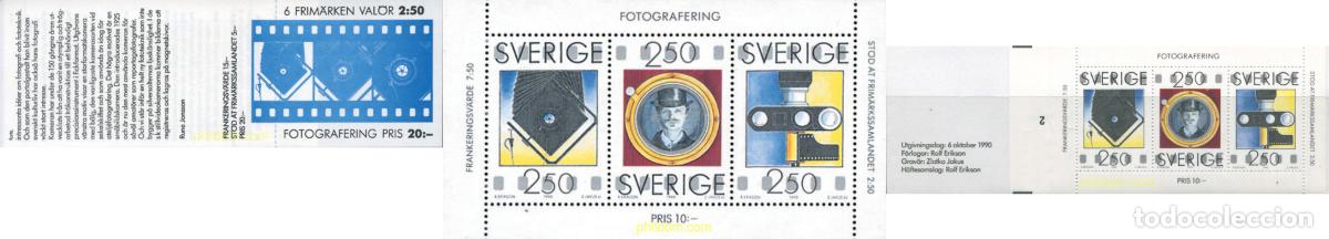 Sellos: 105905 MNH SUECIA 1990 150 ANIVERSARIO DE LA FOTOGRAFIA