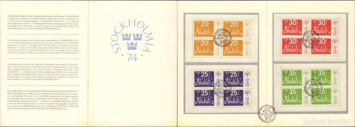 Sellos: 581361 MNH SUECIA 1974 STOCKHOLMIA 74. EXPOSICION FILATELICA INTERNACIONAL