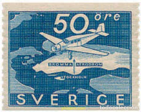 Sellos: 106516 MNH SUECIA 1936 INAUGURACION DEL AEROPUERTO DE BROMMA