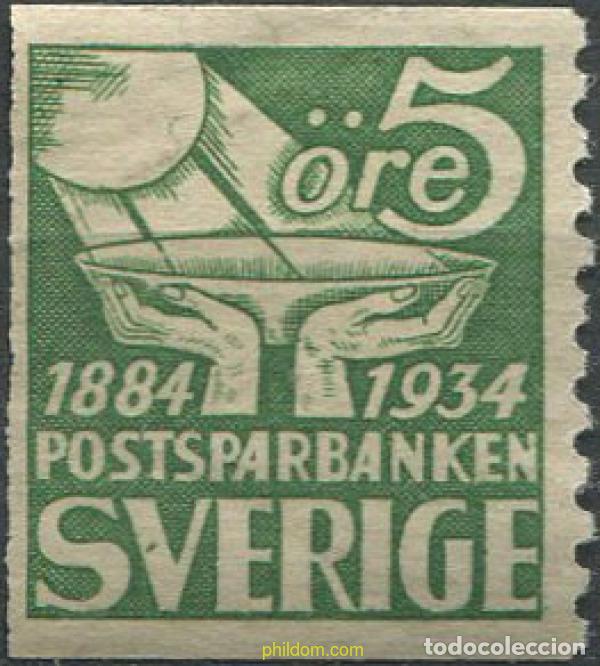 Sellos: 666670 HINGED SUECIA 1933 50 ANIVERSARIO DE LA CAJA POSTAL DE AHORROS