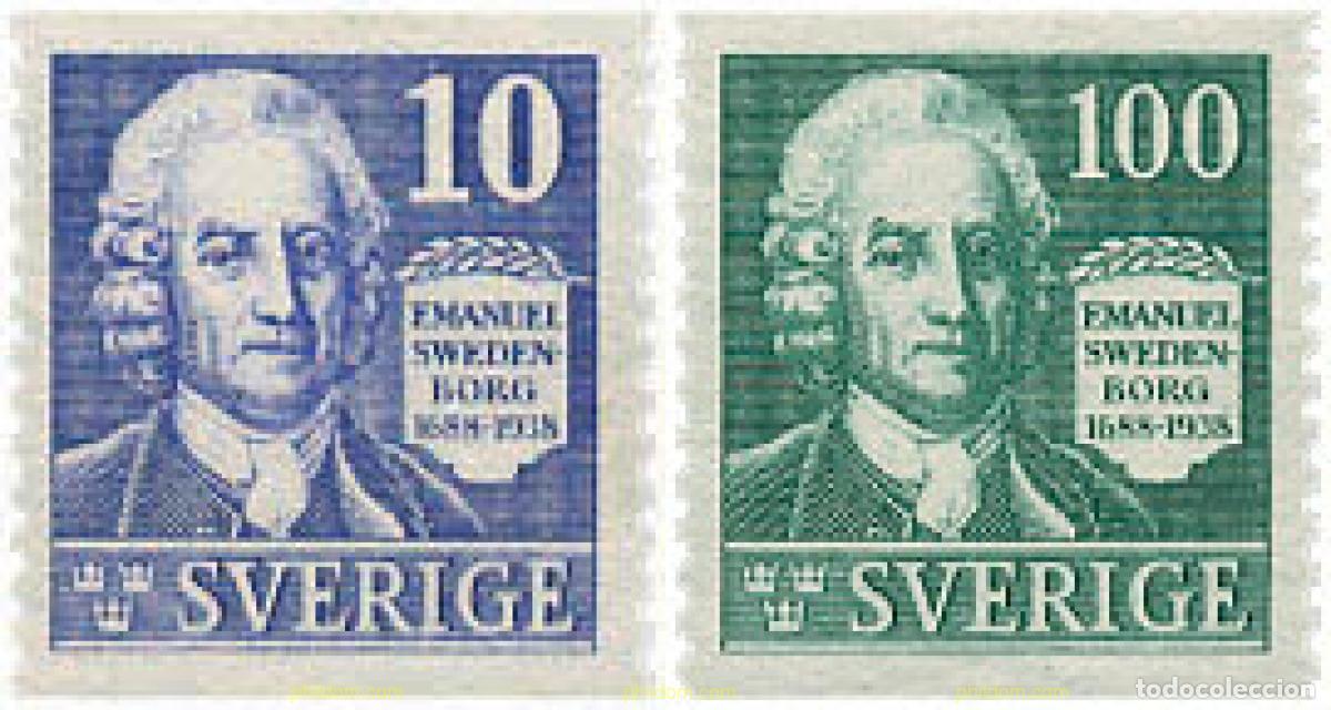 Sellos: 363453 HINGED SUECIA 1938 250 ANIVERSARIO DEL NACIMIENTO DE EMANUEL SWEDENBORG