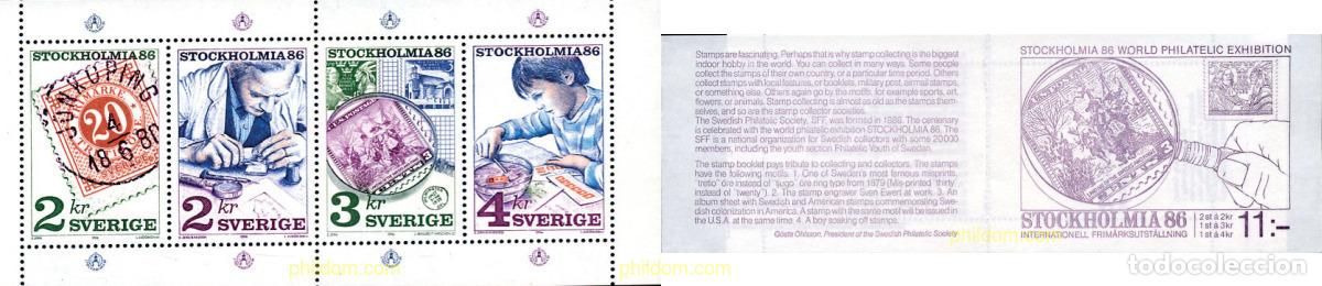 Sellos: 106422 MNH SUECIA 1986 STOCKHOLMIA 86. EXPOSICION FILATELICA INTERNACIONAL