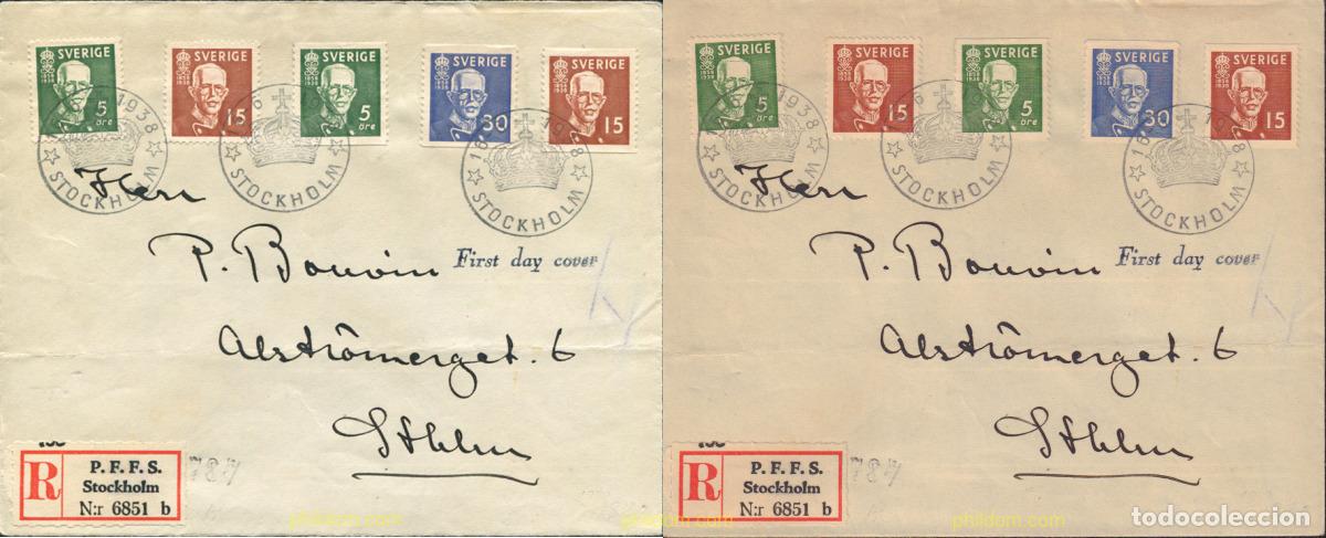 Sellos: 579383 MNH SUECIA 1938 REY GUSTAVO V